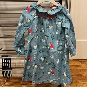 Baby Boden - Blue Bunny Dress - size 3-4Y